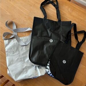 3 lululemon/athleta reusable shopping totes